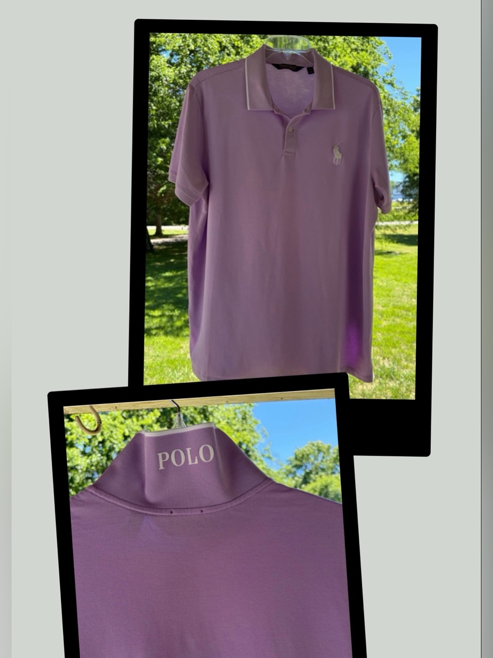 Polo Golf Ralph Lauren Pro Fit Light Purple Under Collar POLO Spelled Out SZ XXL